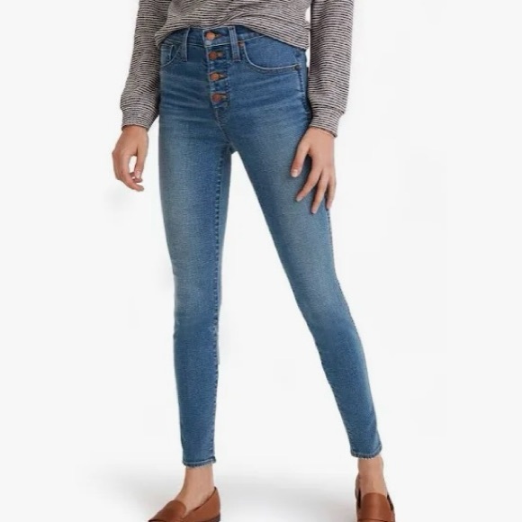 Madewell Denim - Madewell 10” High-Rise Skinny Jeans Blue Women’s Size 25
